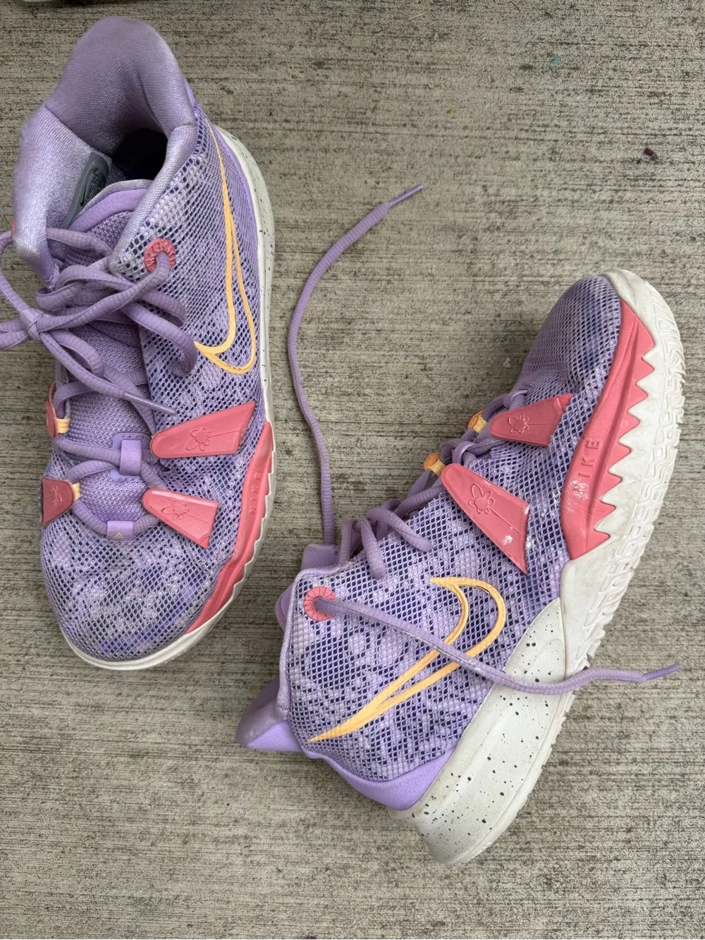 Nike Kyrie 7 Grade School Daughters Purple Pink Yellow